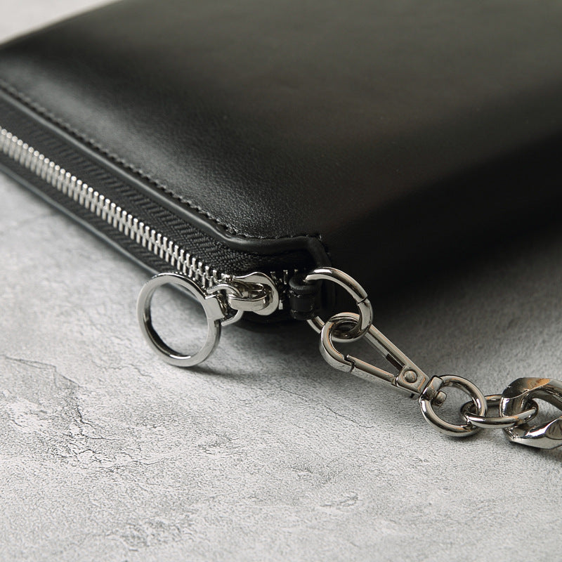 transparent chain portable crossbody ladies square bag