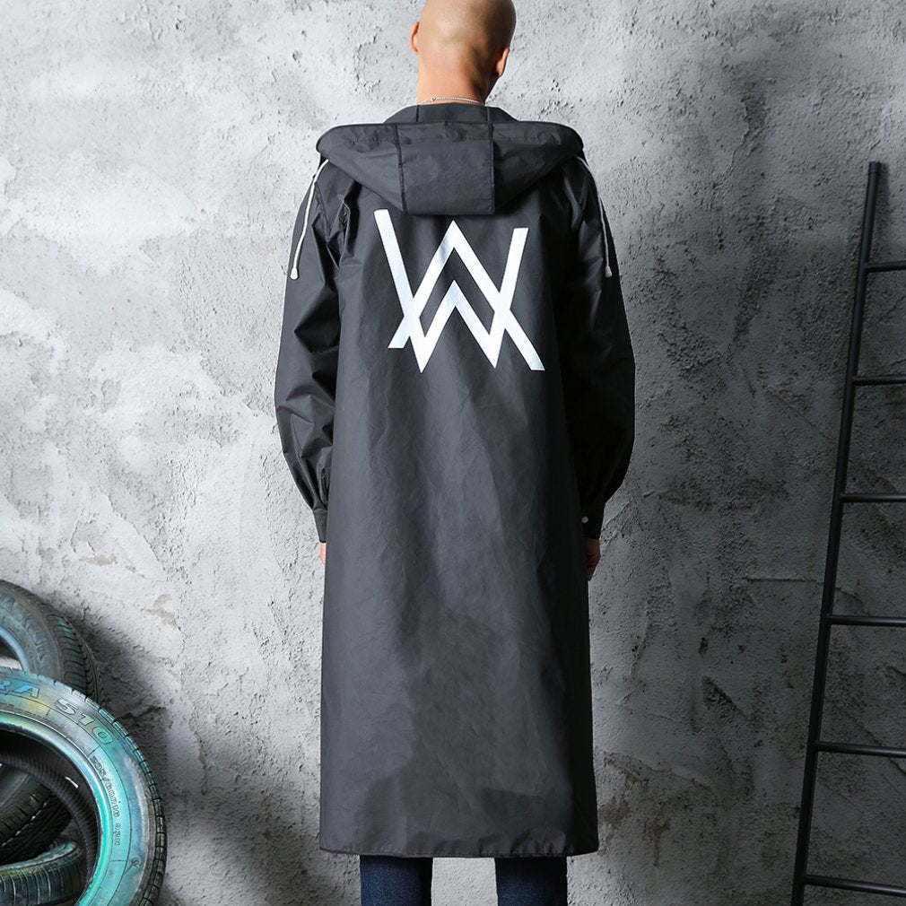 Long full body fashion transparent tactical riding raincoat