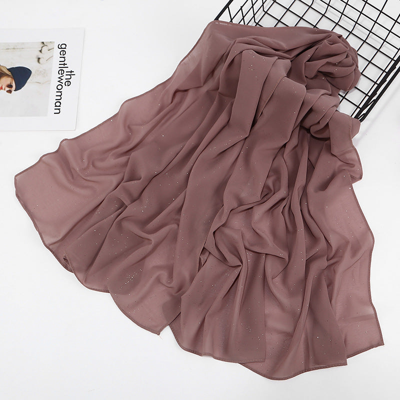 Paljetteret Perle Chiffon Turban