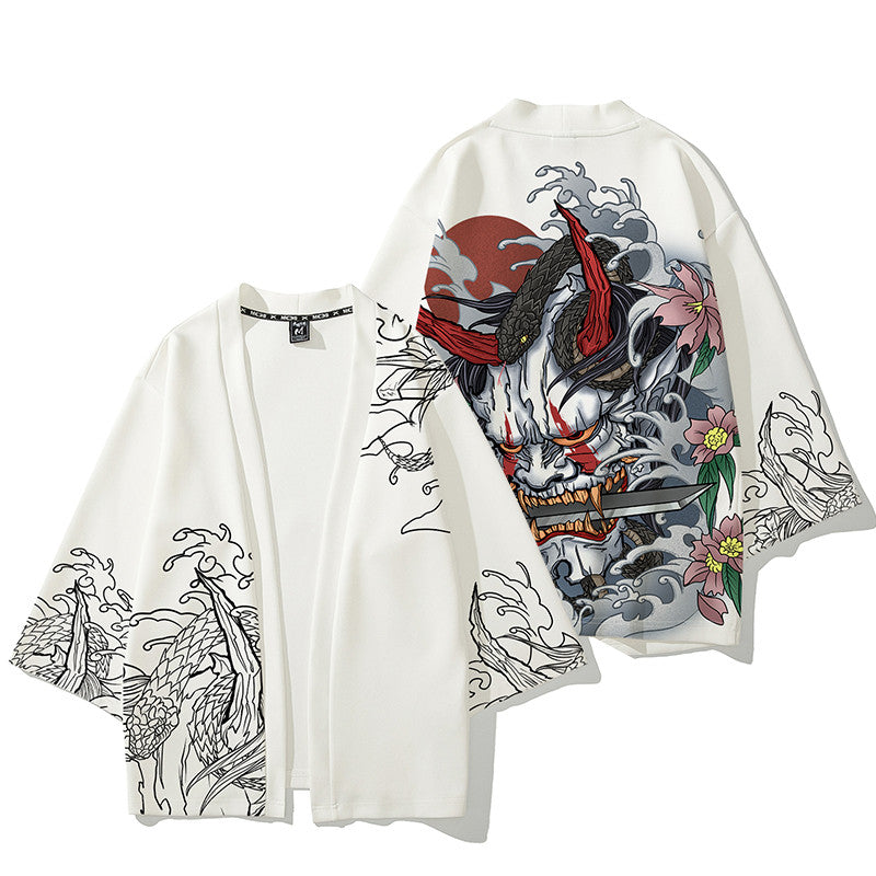 Men's hand-painted cardigan