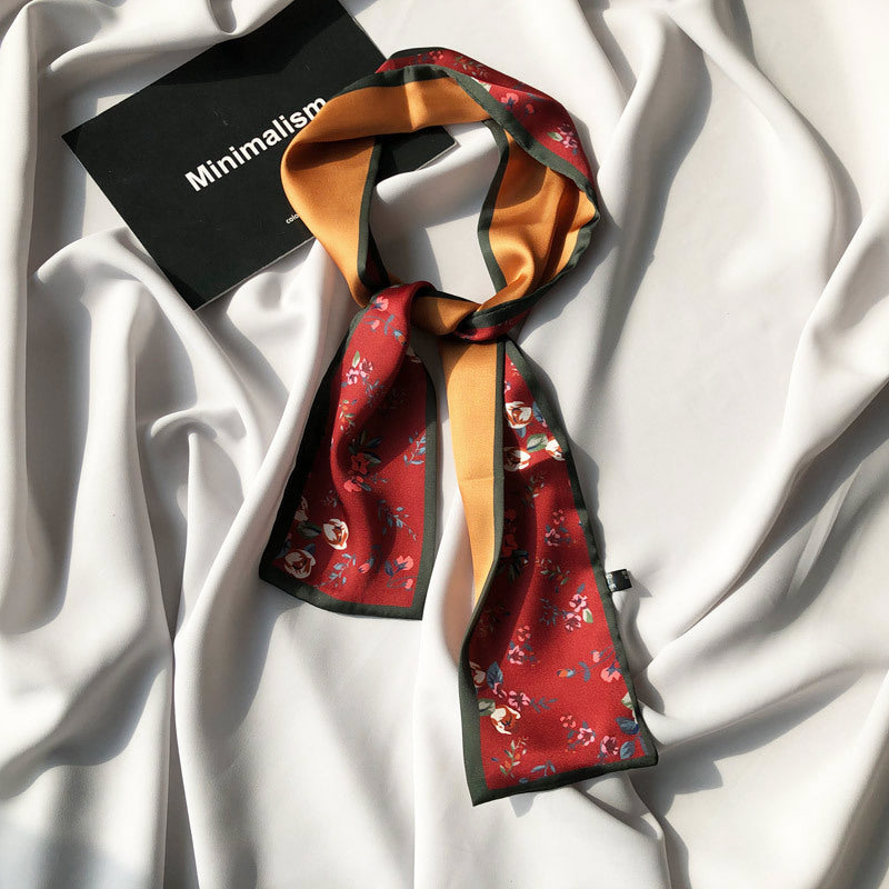 Floral Korean wild small scarf