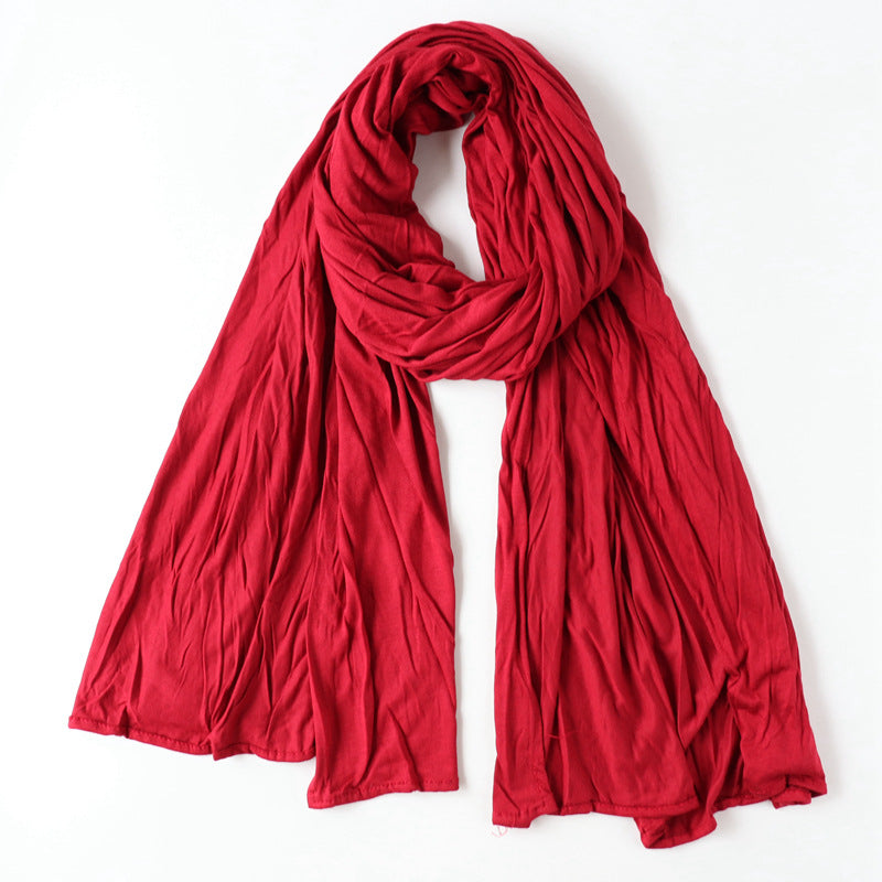 Monochrome mercerized cotton jersey scarf
