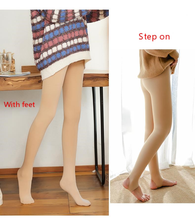 Light leg socks artifact flesh-colored plus velvet thick skin leggings