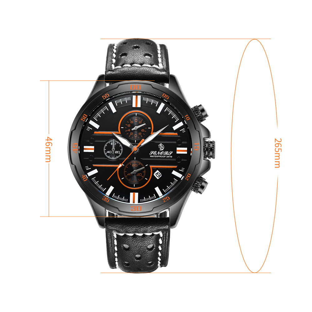 Multifunctional sports quartz men's watch