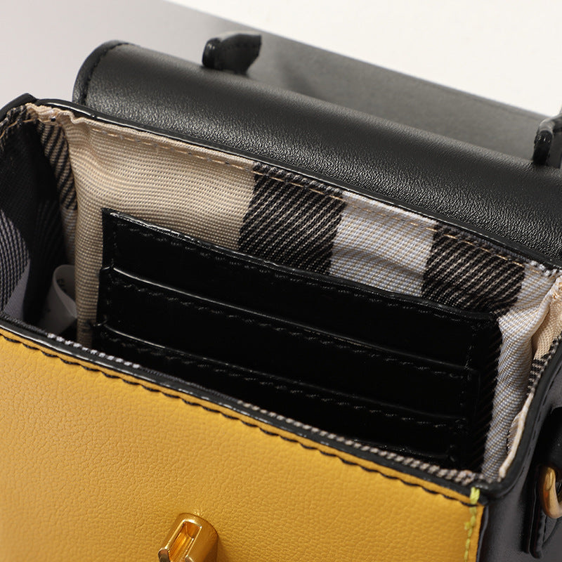 Contrasting color mini phone bag