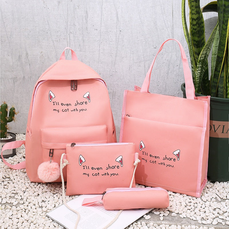 Schoolbag Female Large-Capacity Waterproof Korean Version