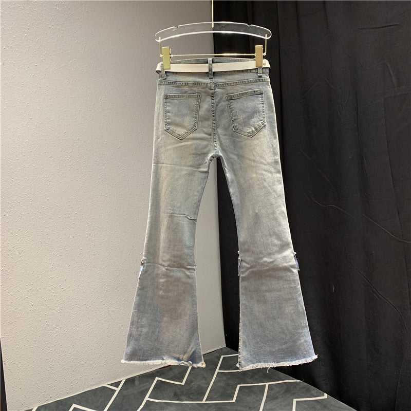 Spring new slim slim all-match cropped pants