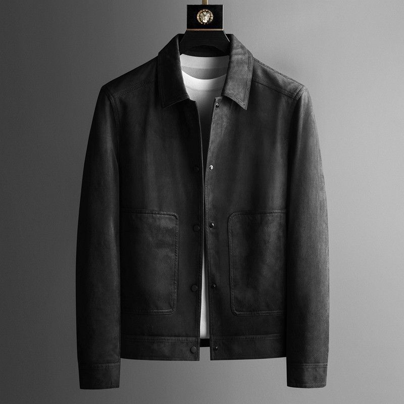 Brand High-grade Lapel Casual British Style Jacket Pu Shuai Easy Matching Clothes
