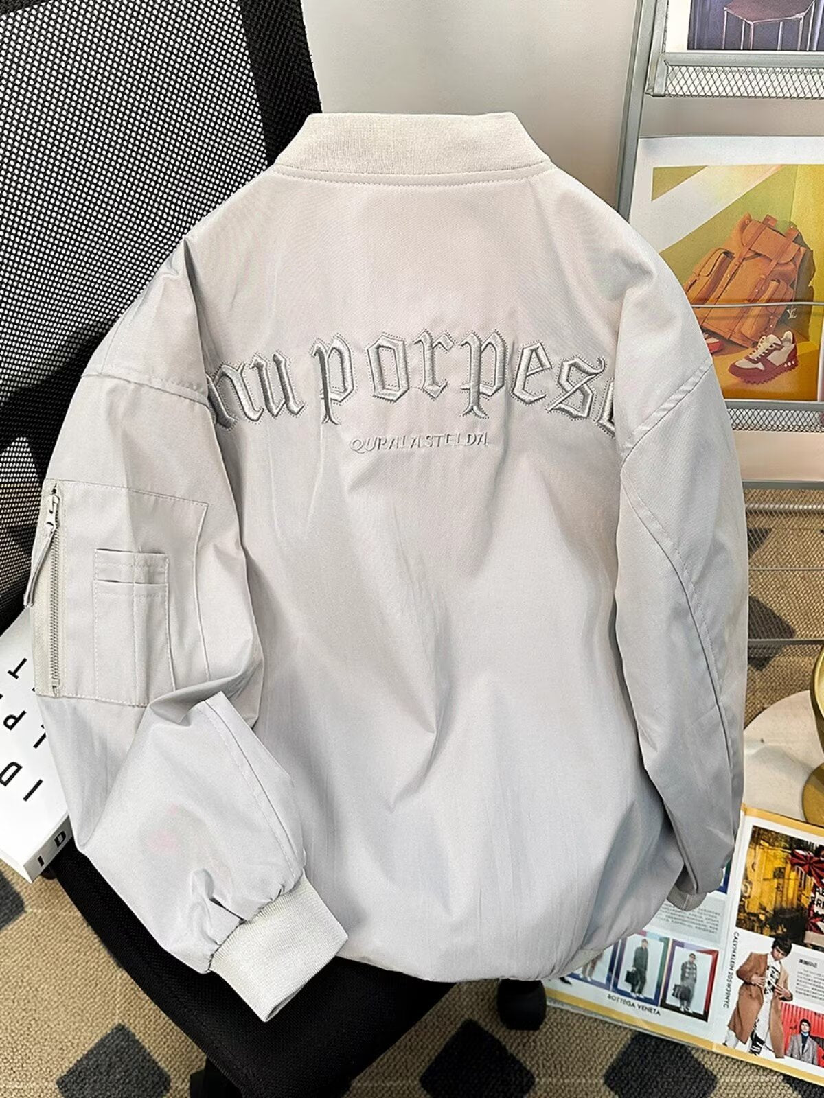 Loose-fit Couples Bomber Jacket, Mens