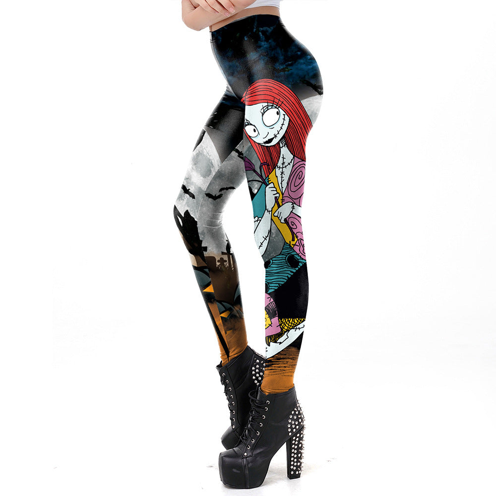 Women's Graphic Printed Casual Skinny Leggings