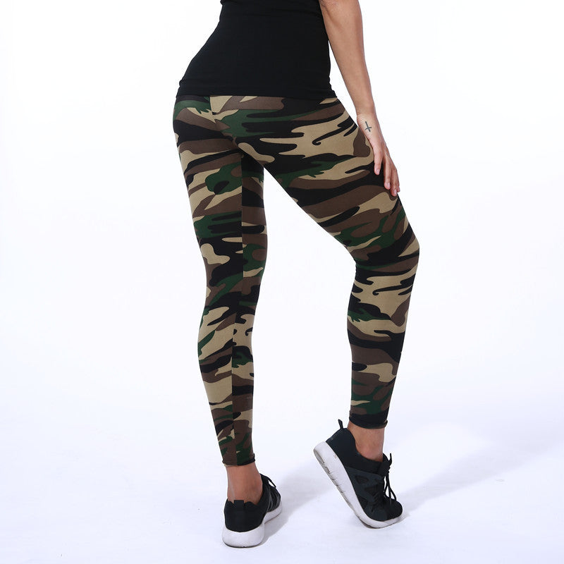 Leggings med camouflagemønster