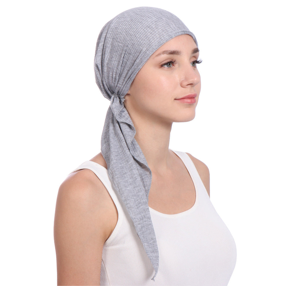 Folded curved solid color toe two tails drawn cotton cap