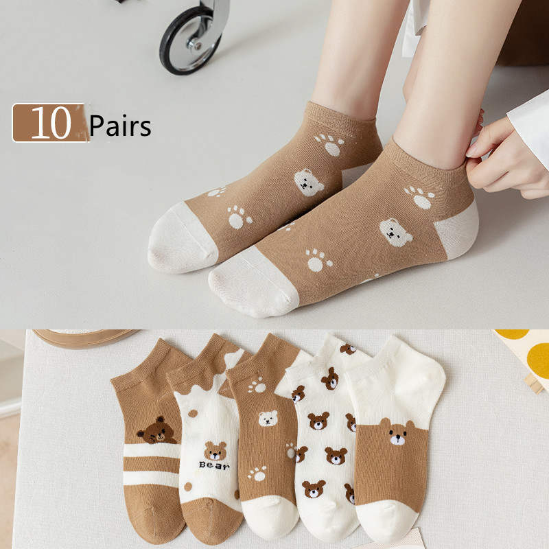 Socks Female Japanese Cartoon Shallow Mouth Casual Socks