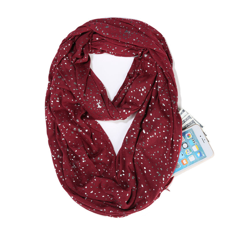 Zip pocket scarf