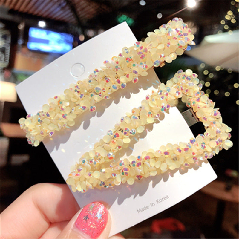 Super Flash Rhinestone Pearl Hairpin