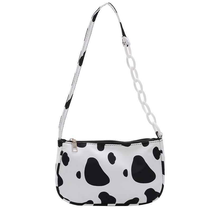 Ladies cow pattern shoulder bag