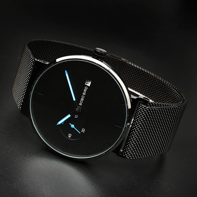 Stainless steel quartz watch