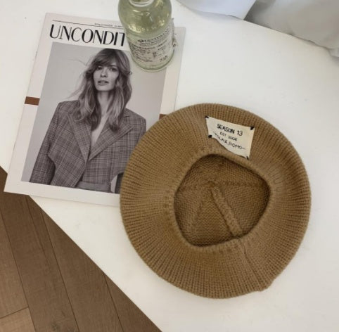 Women's Autumn And Winter Knitted Beret Warm Wool  Yuppie