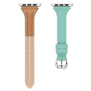 Three-color Single-turn Reduced Head Layer Cowhide Contrast Belt