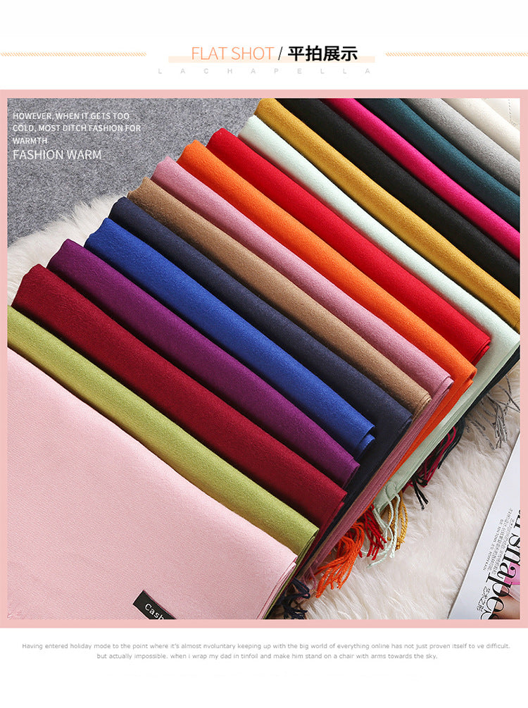 Cashmere scarf solid color