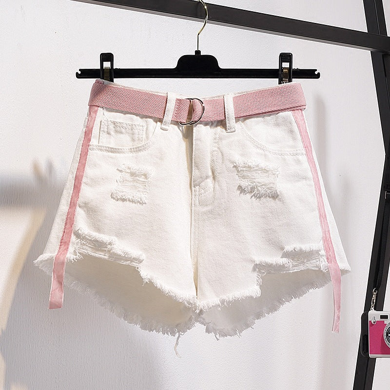 Fat mm ripped loose wide leg hot pants