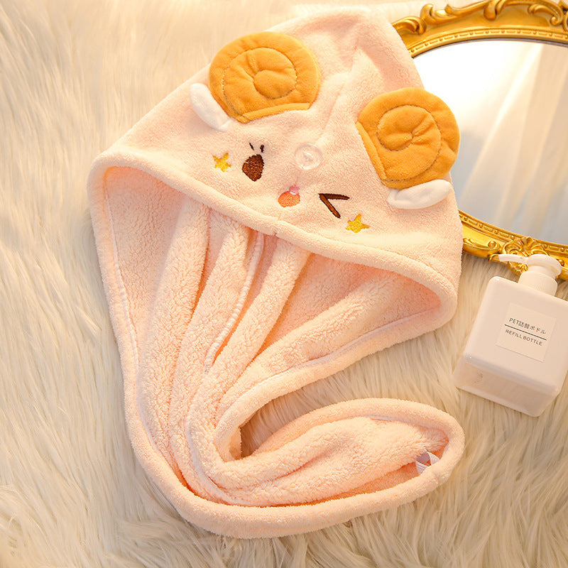 Cartoon Coral Fleece Shepherd XINGX Hair Dryer Hat