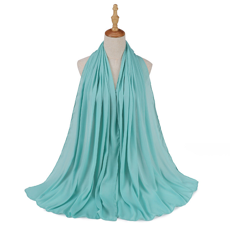 Malaysia Shiny Toe Cap Solid Color Scarf