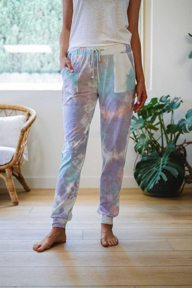Gradient elasticated slacks