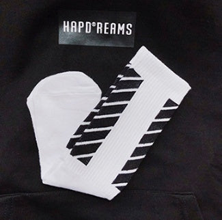 Popularlogo hip-hop long tube cotton socks