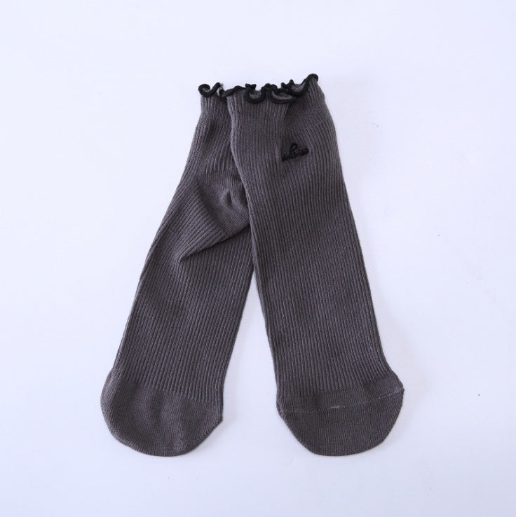 Loose mouth stockings embroidered fungus stockings