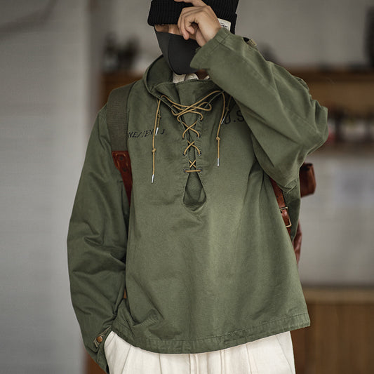 American Retro WWII Navy Deck Suit Short Trench Coat