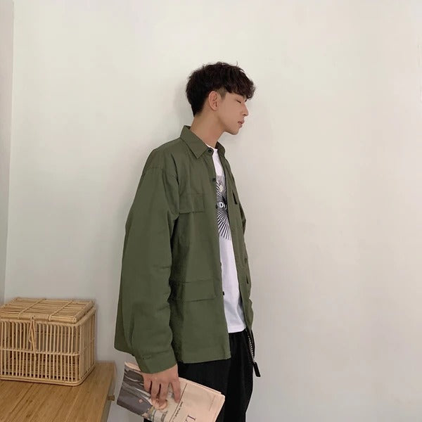 Men's long sleeve shirt Casual coat