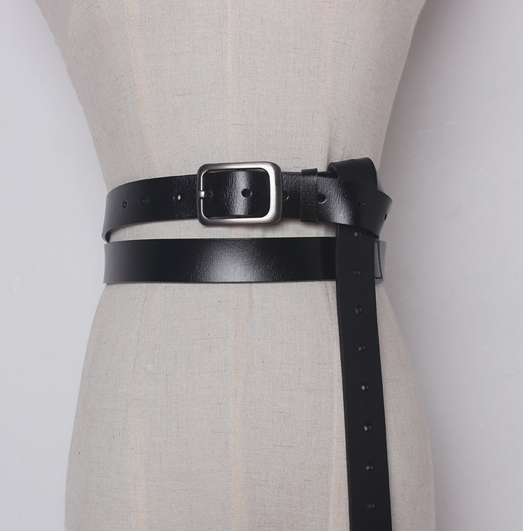 Soft leather suede leather belt