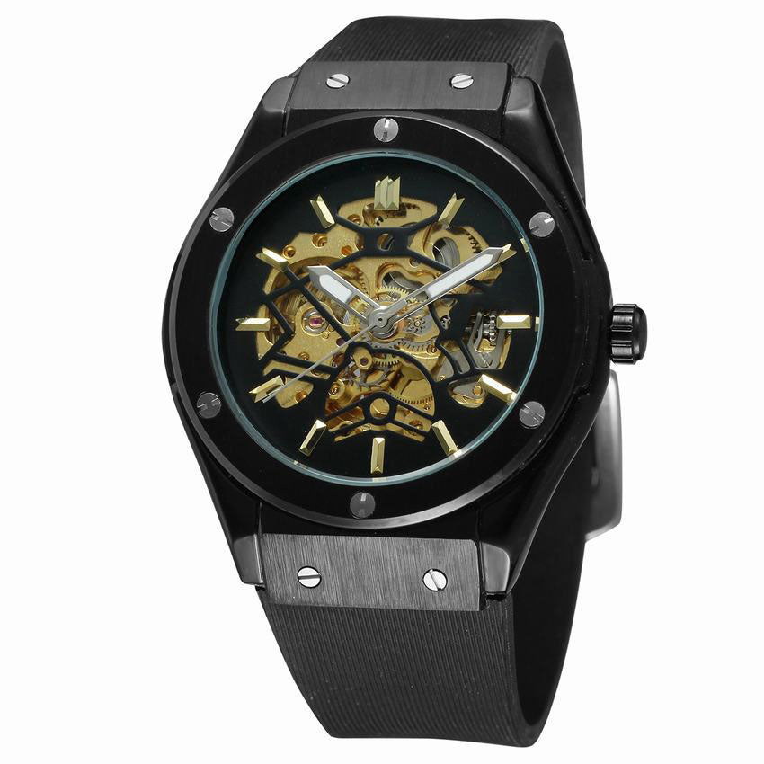 Vintage skeleton mechanical watch