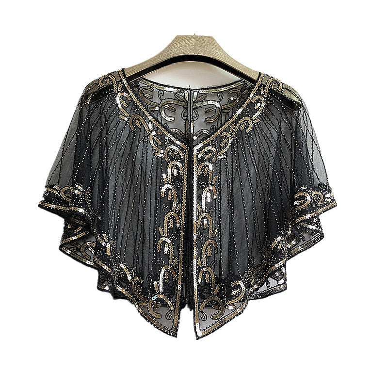 Shawl Outer Match Short And Thin Sequined Dress