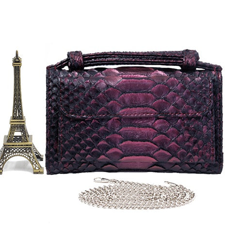 New snake pattern clutch bag handbag chain shoulder Messenger bag wallet ladies long section