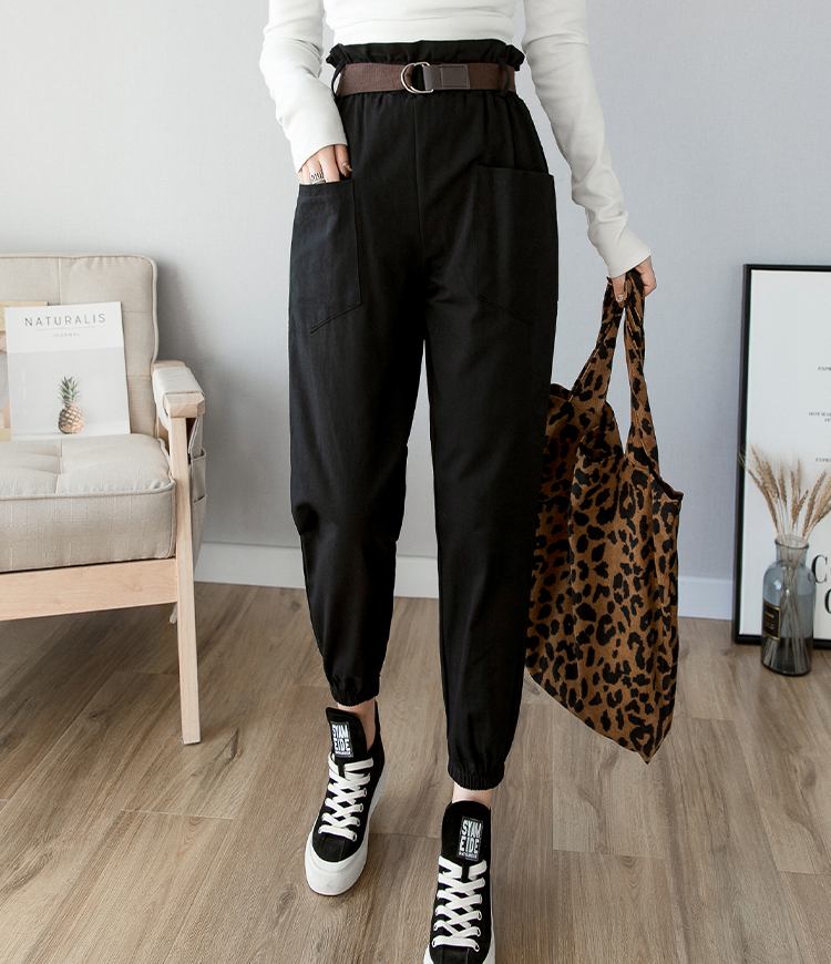 Loose cropped harem pants