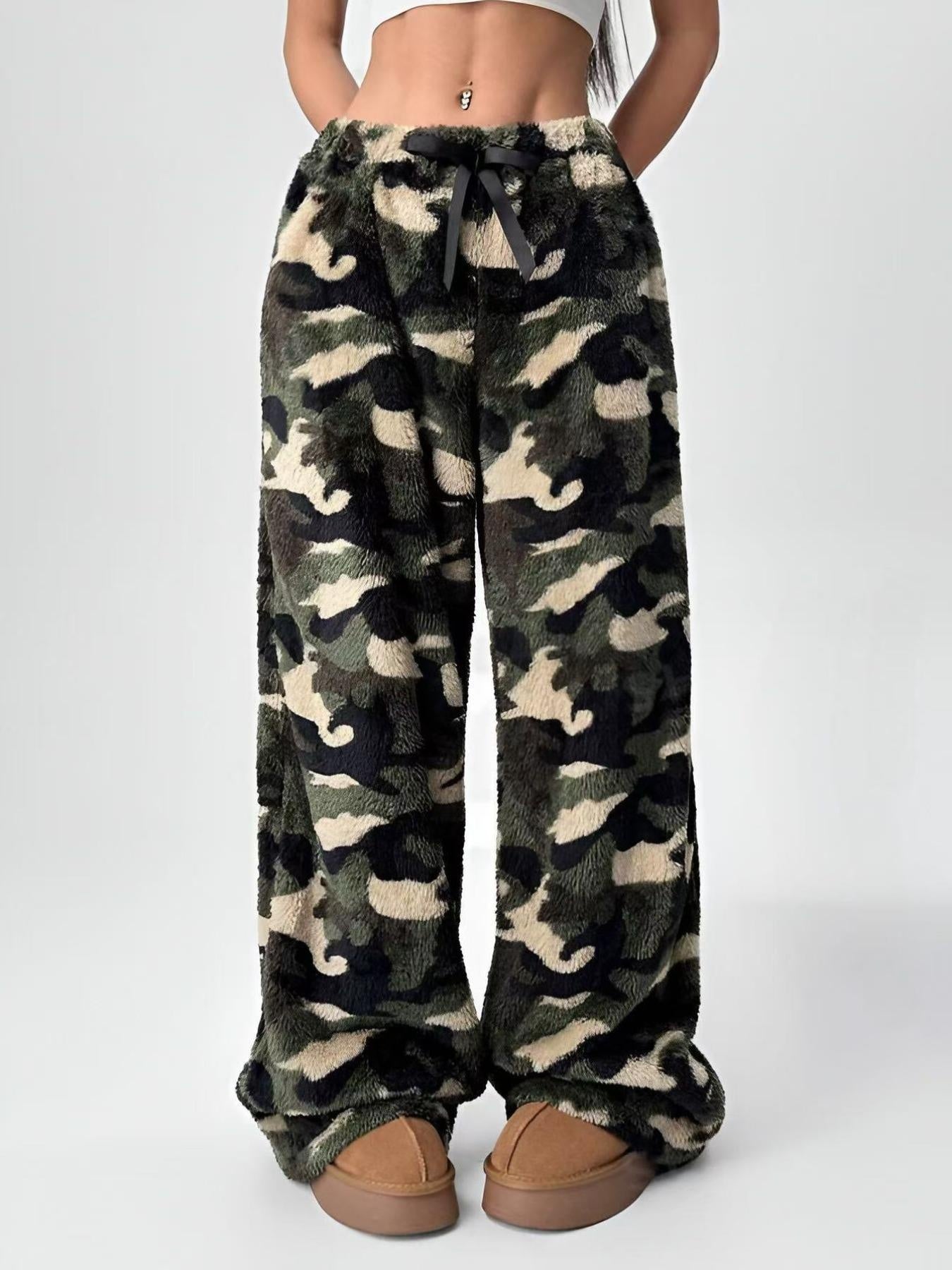 New Casual Pants Leopard Print Wide Leg Pants