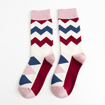 Japanese retro college wind color skateboarding personality stockings Korean version piled socks