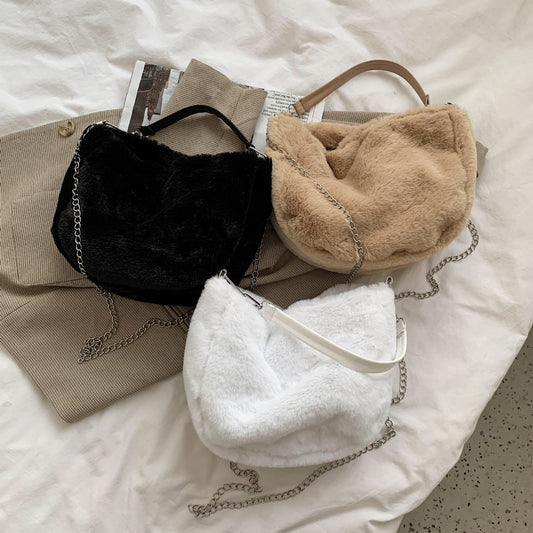 Plush bag Korean leisure simplicity
