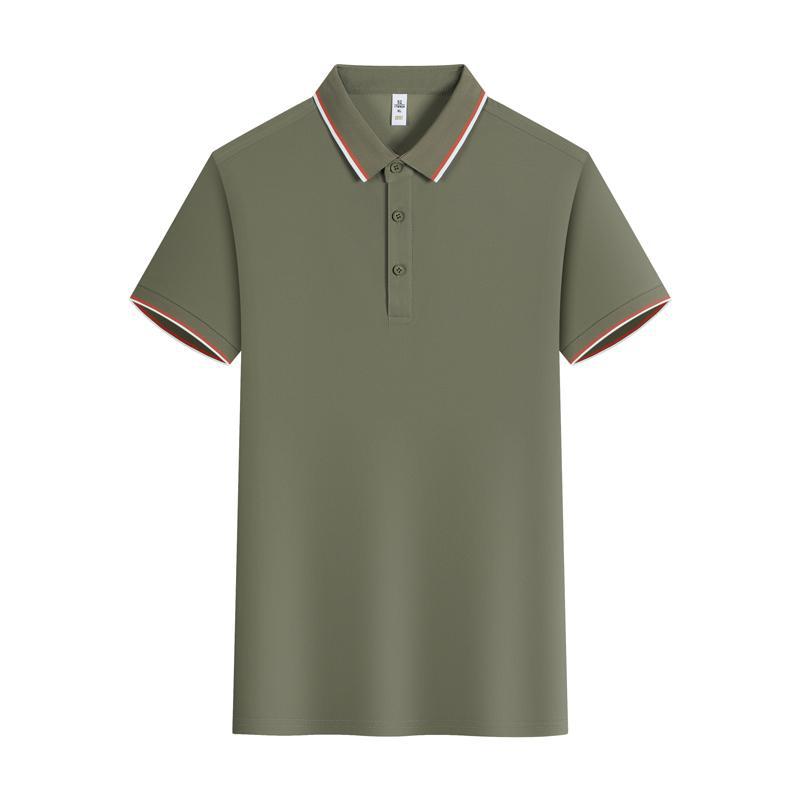 Summer Ice Silk Lapel Short Sleeve Polo Shirt