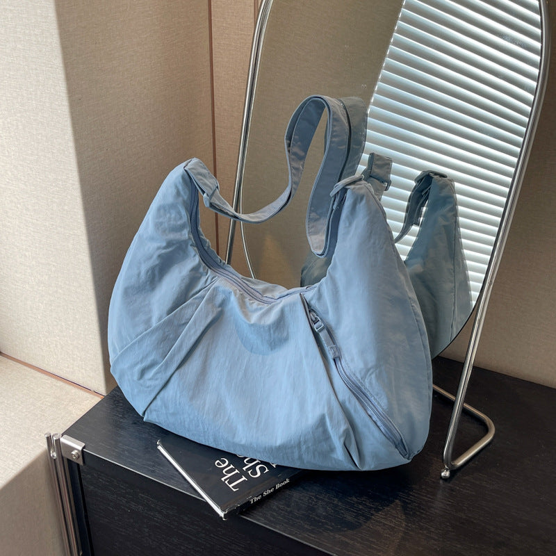 Brand-new Solid-color Nylon Crossbody Bag For Multi-functional Casual Wear