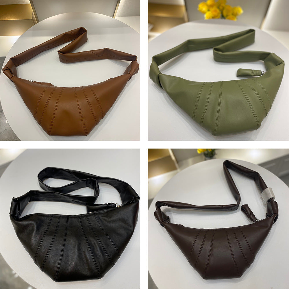 Women's Leather Armpit Retro Soft Chest Bag