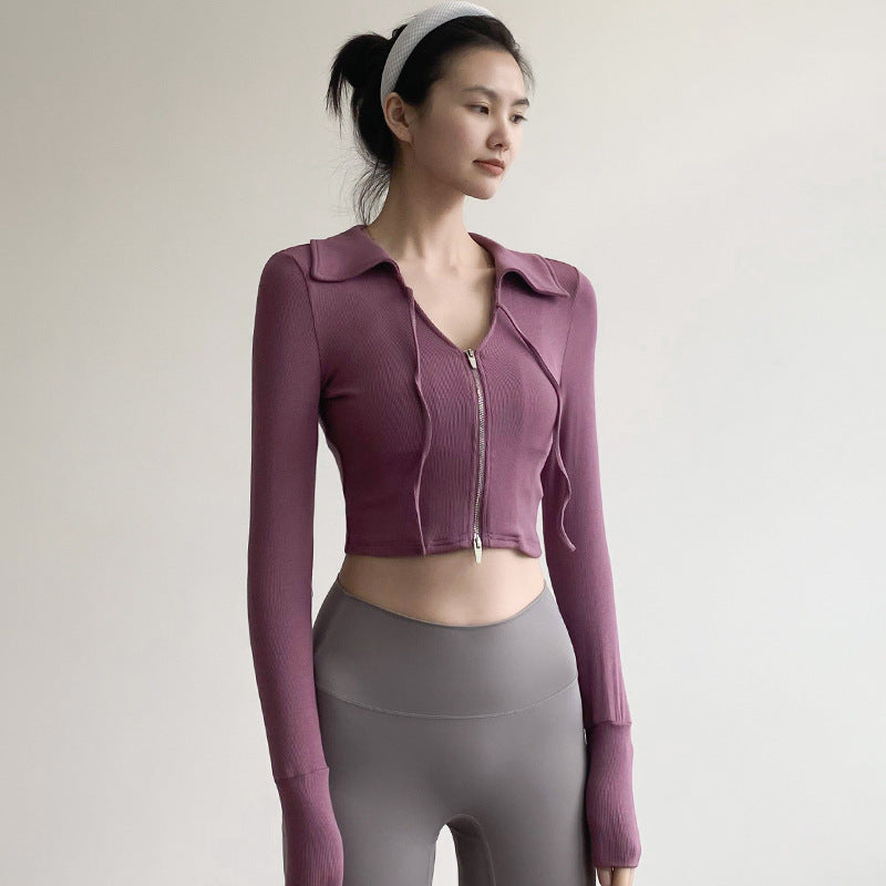 Autumn And Winter Yoga Jacket Running Quick-drying Long Sleeve