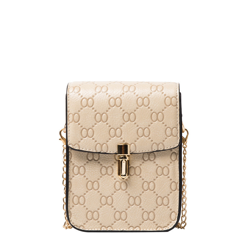 Snakeskin locked one-shoulder bag for women