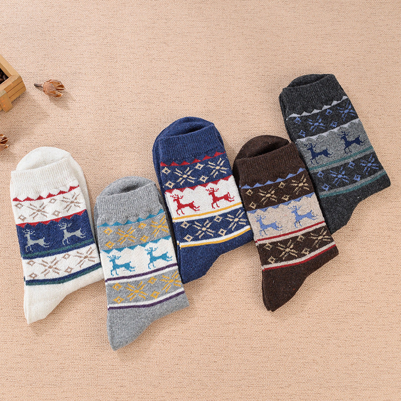 Thickened medium tube ladies cashmere socks