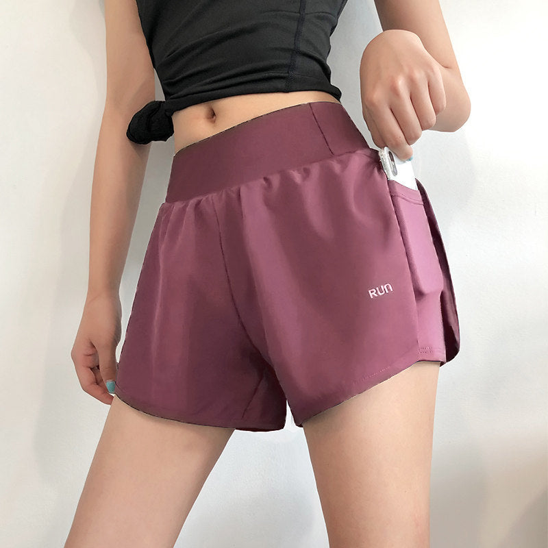 Women's sports shorts anti-empty fitness pants