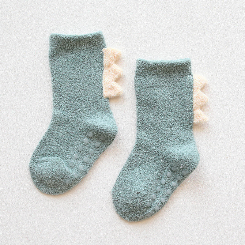 Thickened Coral Fleece Floor Socks For Babies Perfect For Fall And Winter