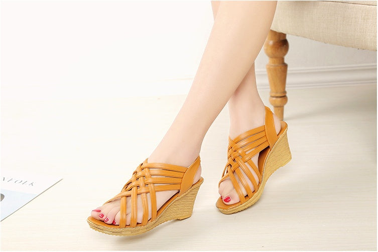 Fishbill Wedge Sandals