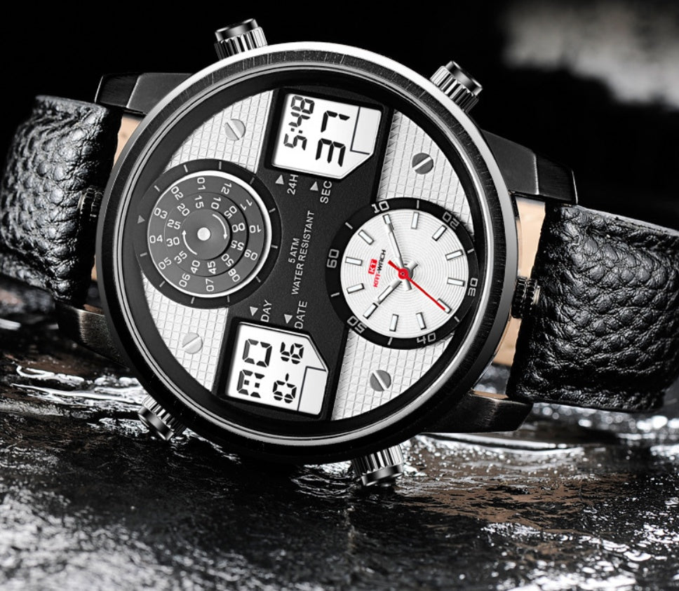 Double display electronic multifunctional quartz